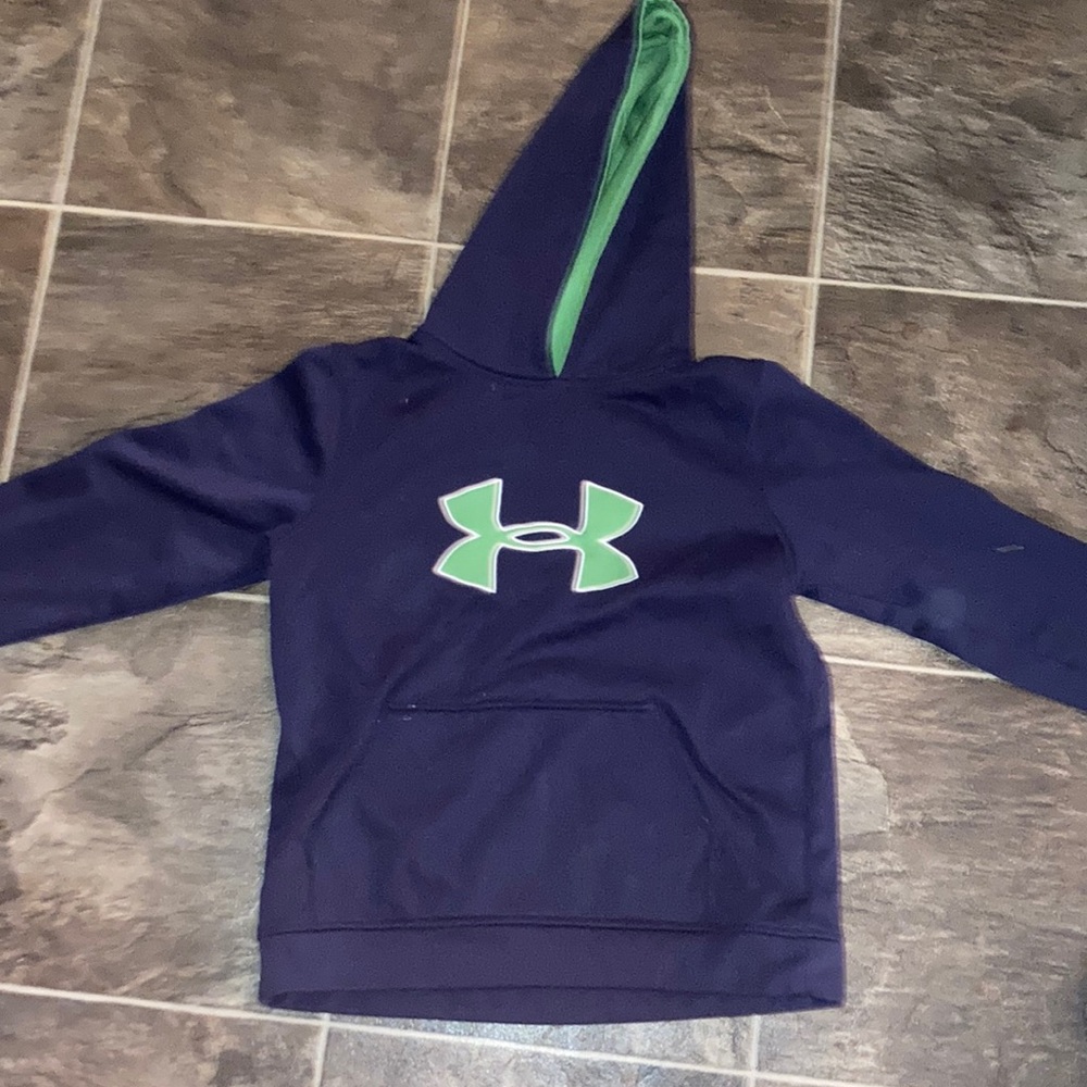 Under Armor Green and Navy Sweatshirt